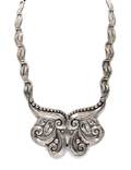 A Sterling Necklace with Two Detachable Brooches Margot de Taxco