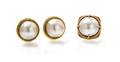 A Collection of Yellow Gold and Mabe Pearl Jewelry