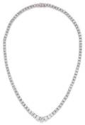 A Vintage Platinum and Graduated Diamond Necklace Cartier