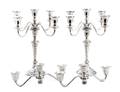 A Pair of American Silver Candelabras Frank M Whiting Company
