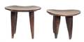 Two African Carved Wood Senufo Style Stools