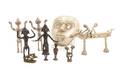 A Collection of Timor Style Mixed Metal Figures