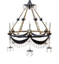 A Neoclassical Style Tole SixLight Chandelier