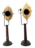 A Pair of Tole SingleLight Candelabra