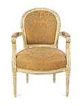 A Louis XVI Style Painted Fauteuil