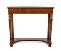An Empire Style Gilt Metal Mounted Console Table