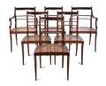 A Set of Six Regency Style Mahogany Dining Chairs