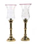 A Pair of English Brass Candlesticks