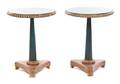 A Pair of Regency Style Mahogany Side Tables