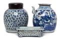 Three Chinese Blue and White Vessels