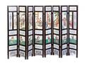 A Chinese Porcelain Inset EightPanel Folding Screen