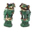 A Pair of Sancai Style Figures of Temple Lions