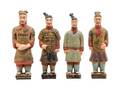 Four Chinese Pottery Figures of Terracotta Warriors