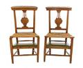Two Provincial Fruitwood Side Chairs