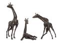 A Set of Three Bronze Animalier Figures
