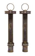 Two Brass SingleLight Sconces