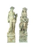Two Cast Metal Allegorical Figures