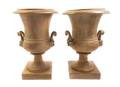 A Pair of Neoclassical Style Terra Cotta Urns