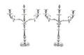 A Pair of English SilverPlate Three Light Candelabra