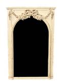A Louis XVI Style Limed Wood Over Mantel Mirror