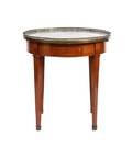 A Round Black Marble Top Side Table
