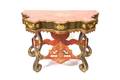 A Painted and Parcel Gilt Console Table