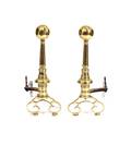 A Pair of Brass Andirons