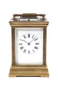 A Brass and Glass Carriage Clock