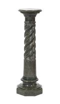 A Continental Carved Marble Column
