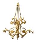 A Neoclassical Style Gilt Bronze TwelveLight Chandelier