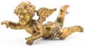 A Continental Gilt and Silvered Wood Figure of a Putto