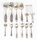 Group of Silver and SilverPlate Flatware Articles