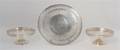 A Pair of American Silver Tazzas and Matching Salver