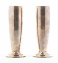 A Pair of American SilverPlate Bud Vases
