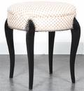 An Art Deco Style Ebonized Tabouret
