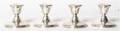 A Set of Four American Silver Small Candlesticks