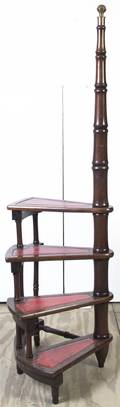 A Set of Regency Style Mahogany Library Steps