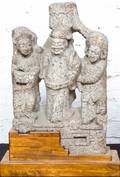 A Chinese Carved Stone Figural Group