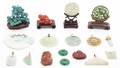 A Collection of Jade and Hardstone Pendants and Toggles
