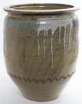A Japanese Glazed Ceramic Storage Jar