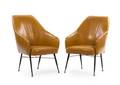 A Pair of Italian Upholstered Lounge Chairs