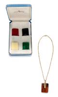 A Trifari Goldtone Interchangeable Pendant Necklace