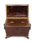 A Regency Tole Painted Tea Caddy
