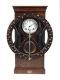 An Oak and Cast Iron Time Keepers Clock