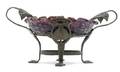 A Continental Art Nouveau Glass and Bronze Center Bowl
