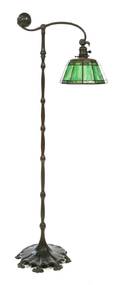 A Tiffany Studios Favrile Glass and Bronze Counter Balance Floor Lamp