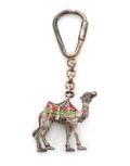 A Silver and Enamel Circus Figure Camel Keychain