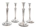 A Set of Four George III Silver Candlesticks