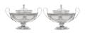 A Pair of George III Silver Sauce Tureens and Covers