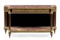 A Louis XVI Gilt Bronze Mounted Mahogany Console Desserte